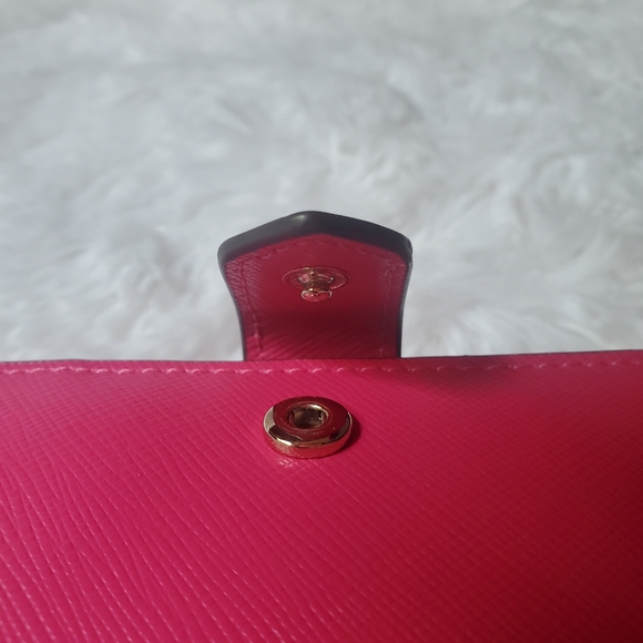 Kate Spade New York Staci Saffiano Leather Medium Wallet Deep Hibiscus NWT - Picture 9 of 16